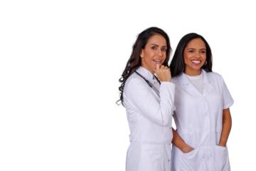 Professional medical team smiling, representing healthcare expertise, trusted support, and dedicated service on transparent background