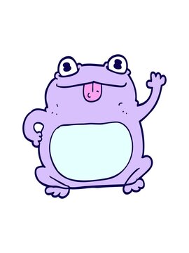 neon light effect animation of illustration of frog