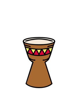 rise and float animation of traditional brazilian drum carnival instrument
