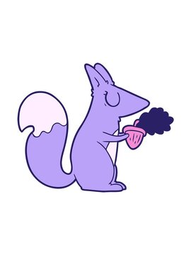 jiggle motion animation of squirrel drawing