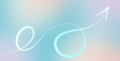 Abstract liquid gradient light blue arrow loop swirl artistic background