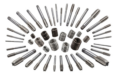 Thread repair kit with assorted taps and inserts for automotive repair shops.