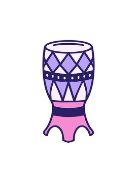 popping motion animation of brazilian surdo carnival drum