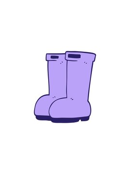 flashy sales animation of cartoon doodle red wellies