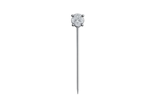 Diamond stickpin accessory on transparent background