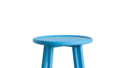 Simple blue table design on a white background isolated