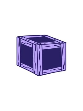 sales flash animation of hand drawn cartoon doodle of a wooden crate