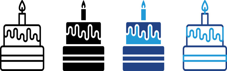 Obraz premium The traditional layer cake icon has symbolic meaning, perfect for marking an anniversary or special occasion.
