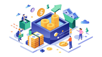 Professional business growth and finance concept illustration variation number 9
