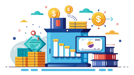 Fototapeta premium Entrepreneurial Vision and Financial Opportunity Development Scene