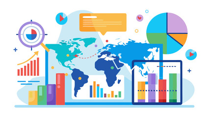 Obraz premium Investment Portfolio Diversification Strategy Illustration