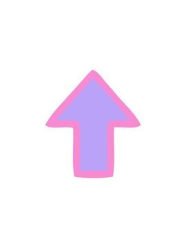 splitting motion animation of cute of a pointing arrow