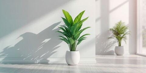 Artificial potted plant with realistic green foliage serving as a decorative element in indoor spaces, highlighting ease of care