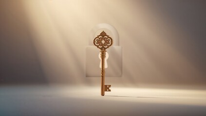 Golden wooden key featuring a security lock, symbolizing strategic access in investment consulting, International Day of Cooperatives