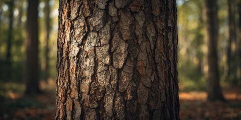 Obraz premium Tree bark detail emphasizing rugged texture for UI backdrop, World Forest Day