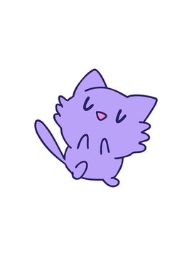 starburst effect animation of cute little pet cat