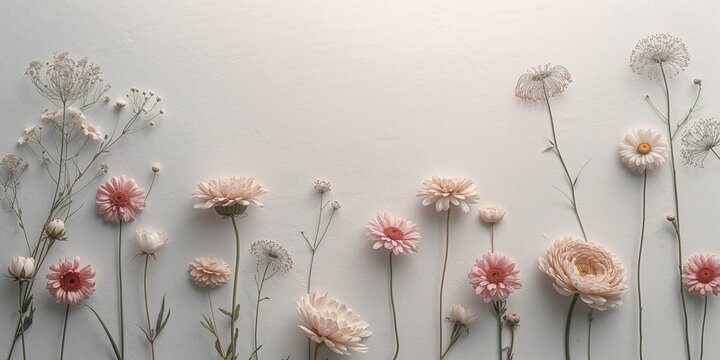 Illustration of various hand-sketched flowers, suitable for botanical reference or art projects