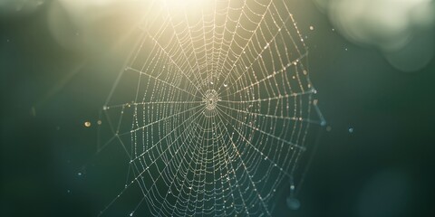 Detailed view of a cobweb on a background, suitable for UI backdrop applications