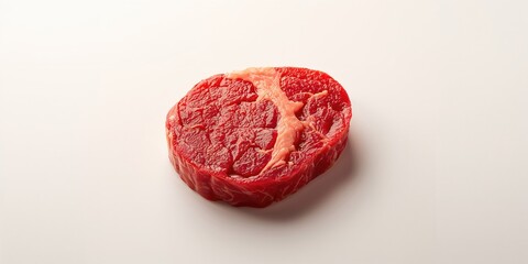 Fototapeta premium Uncooked beef cut ready for barbecue, highlighting meat texture and freshness
