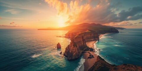 Tenerife's rugged volcanic terrain and ocean coastline in the Canary Islands, suitable for tourism promotion © The 2R Artificiality