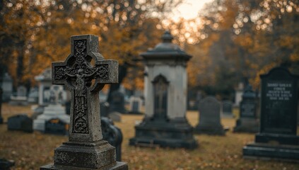 Ancient burial ground featuring gravestones in soft focus, highlighting erosion risk and the importance of site maintenance