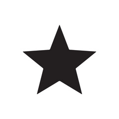 Obraz premium Star icon silhouette icon vector flat design