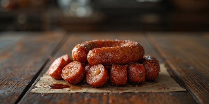 Cooked rice served with fried Chinese sausage, highlighting protein-rich meal in an Asian cuisine scene