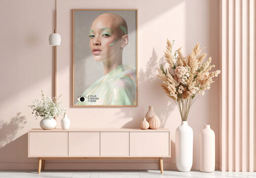 Frame Mockup with Pastel Tones