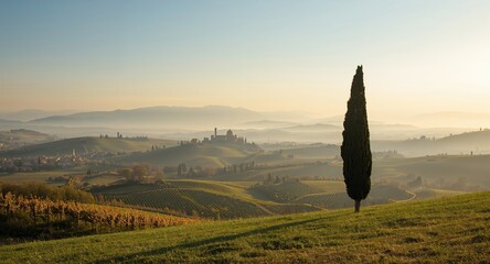 Fototapeta premium A street scene in Siena showing historic architecture, suitable for background design, Italian culture observation