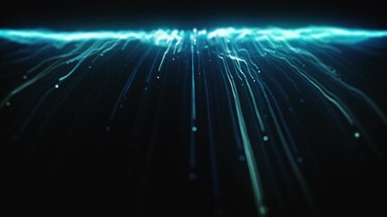 3D Digital Data Technology Lines Flowing
Animation of 3d digital data lines and strings flowing and going in and out on black background