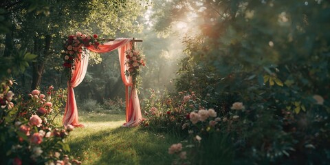 Bride and groom under an arch during a wedding in a circular rotunda highlighting event organization