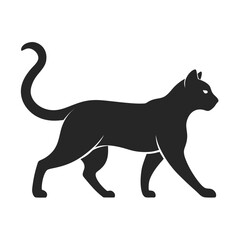 Obraz premium Elegant minimalist cat silhouette vector illustration for modern pet logo branding concept design 32