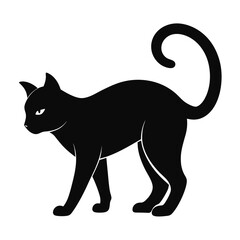 Obraz premium Elegant minimalist cat silhouette vector illustration for modern pet logo branding concept design 15