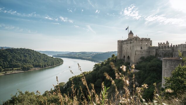 Fortress on the Danube's cliff in Serbia, architectural conservation and tourism focus