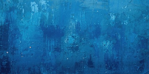 Rough blue abstract background with paint strokes on weathered surface, suitable for text overlay or graphic design