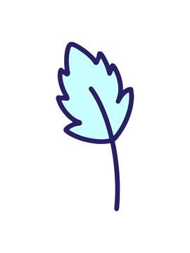 pixelize effect animation of simple leaf cartoon