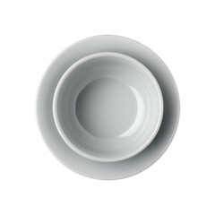 White ceramic cup and saucer isolated tableware isolated on a transparent background