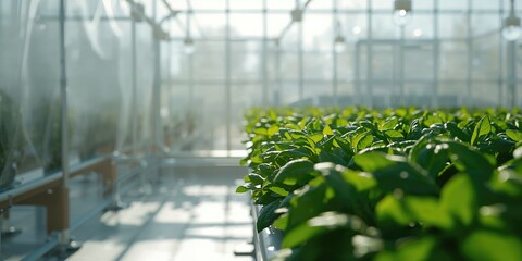 Healthy hydroponic spinach crops cultivated in a modern indoor farm setup, World Soil Day