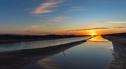 Chott el Djerid Salt Lake at Sunrise