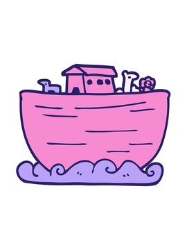 jiggle motion animation of cartoon doodle noahs ark