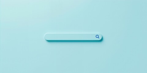 Clean search input field on pastel blue background designed for web layout, focusing on user interface simplicity