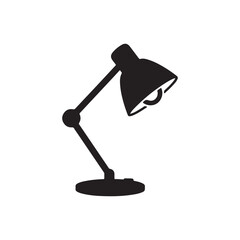 Table lamp silhouette icon vector flat design