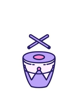 rise and float animation of traditional brazilian drum