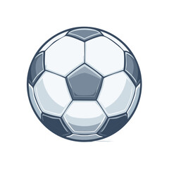 Fototapeta premium Soccer ball illustration with pentagons and hexagons for team sport icon