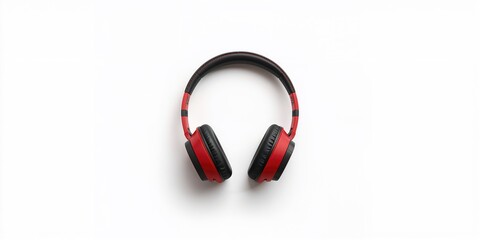 Wireless surround sound headphones in red and black designed for immersive audio experiences, ideal for daily use