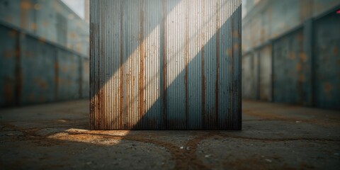 Zinc wall finish, urban building facade, corrosion-resistant metal, architectural detail