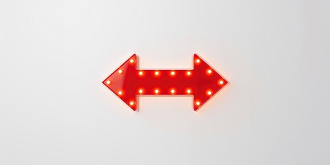 Neon vintage arrow border with a retro lamp lightbulb, used as a neon sign design element, Earth Day