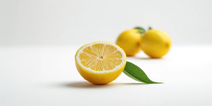 Sliced lemon and whole lemons on a kitchen surface for zest extraction, World Lemon Day