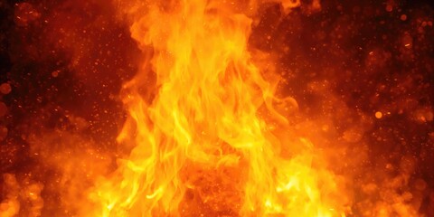 Fototapeta premium Background of fire.png with a fiery backdrop, suitable for intense themes or energy-focused layouts, no observance