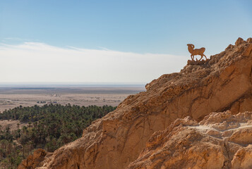 Chebika Oasis in Tunisia - Goat Sculpture
